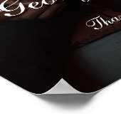 写真エレガント付き婚約パーティウェルカムサイン ポスター (角)