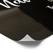 写真エレガント付き婚約パーティウェルカムサイン ポスター (角)