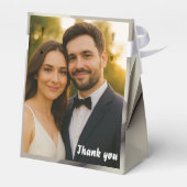 写真エレガント付き幾何学的結婚式の引き出物ボックス フェイバーボックス (裏面サイド)