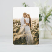 写真エレガント付き結婚クレストのサンキューカード サンキューカード (スタンド正面)