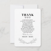 写真エレガント付き結婚クレストのサンキューカード サンキューカード (裏面)