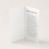 写真エレガント付き葬式祈りの言葉カード (内部)