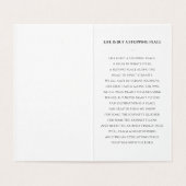 写真エレガント付き葬式祈りの言葉カード (内部フラット)