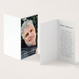 写真エレガント付き葬式祈りの言葉カード