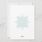 写真エレガント付き青い雪 シーズンカード (裏面)