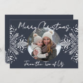 写真エレガント付きMerry Christmas Card シーズンカード (正面/裏面)