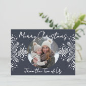 写真エレガント付きMerry Christmas Card シーズンカード (スタンド正面)
