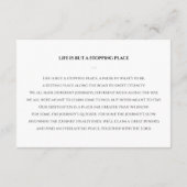 写真エレガント付ライフ祈りの言葉カードのお祝い エンクロージャーカード (裏面)