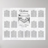 写真エレガント伝統的の結婚座席表 ポスター (正面)