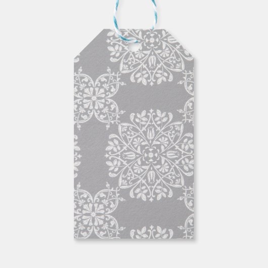 写真エレガント伝統的結婚式の引き出物ラベル ギフトタグ (裏面)