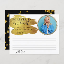 写真エレガント共有Aメモリ葬儀カード