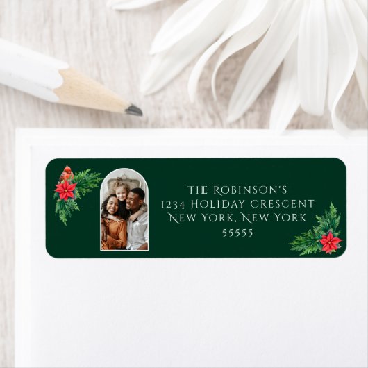 写真エレガント冬の緑 ラベル (インサイチュ)