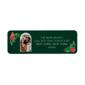 写真エレガント冬の緑 ラベル (正面)