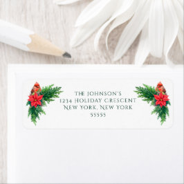 写真エレガント冬の緑 ラベル