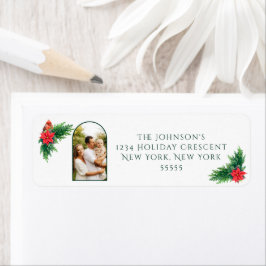 写真エレガント冬の緑 ラベル