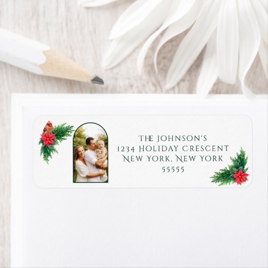 写真エレガント冬の緑 ラベル (インサイチュ)