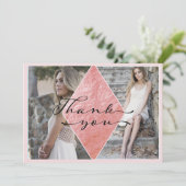 写真エレガント卒業サンキューカード サンキューカード (スタンド正面)