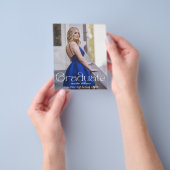 写真エレガント卒業パーティーqrコードの招待 チラシ (手)