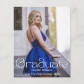 写真エレガント卒業パーティーqrコードの招待 チラシ (正面)