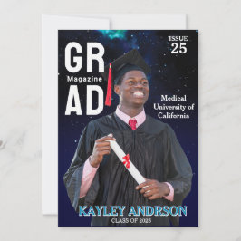 写真エレガント卒業医学博士 招待状