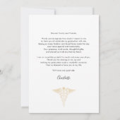 写真エレガント卒業式2025年ナースピン留め サンキューカード (裏面)