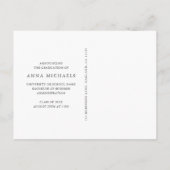 写真エレガント卒業式 案内ポストカード (裏面)