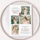 写真エレガント卒業招待状 招待状