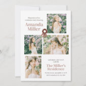 写真エレガント卒業招待状 招待状 (正面)