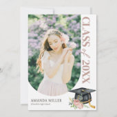 写真エレガント卒業招待状 招待状 (裏面)