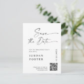 写真エレガント卒業日付QRコードの保存 ポストカード (スタンド正面)