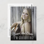 写真エレガント卒業日保存 ポストカード (正面/裏面)