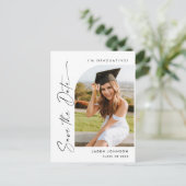 写真エレガント卒業日保存 ポストカード (スタンド正面)