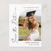 写真エレガント卒業日保存 ポストカード (正面)
