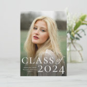 写真エレガント卒業発表の入力 招待状 (スタンド正面)