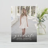 写真エレガント卒業発表 案内状 (スタンド正面)