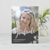写真エレガント卒業発表 案内状 (スタンド正面)