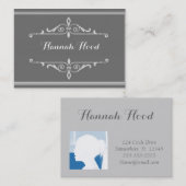 写真エレガント名刺テンプレート 名刺 (正面/裏面)