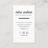 写真エレガント名刺デザインとソクラ 名刺 (裏面)