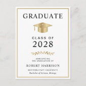 写真エレガント大学の卒業パーティー インビテーションポストカード (正面)