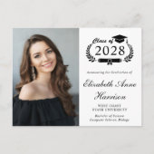写真エレガント大学の卒業パーティー インビテーションポストカード (正面)