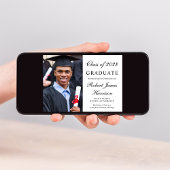 写真エレガント大学の卒業パーティー 招待状