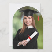 写真エレガント大学の卒業発表 招待状 (裏面)