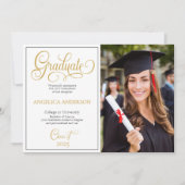 写真エレガント大学の卒業証書 案内状 (正面)