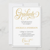 写真エレガント大学の卒業証書 案内状 (正面)