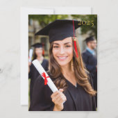 写真エレガント大学の卒業証書 案内状 (裏面)