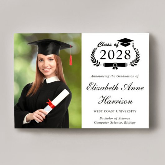 写真エレガント大学の卒業証書 案内状