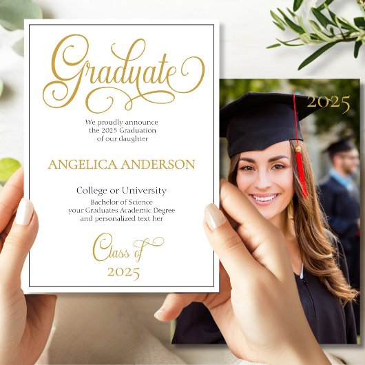 写真エレガント大学の卒業証書 案内状