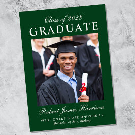 写真エレガント大学グリーン卒業 案内状