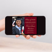 写真エレガント大学ブルゴーニュ卒業パーティー 招待状