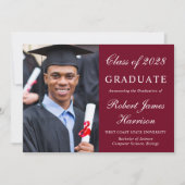 写真エレガント大学ブルゴーニュ卒業 案内状 (正面)